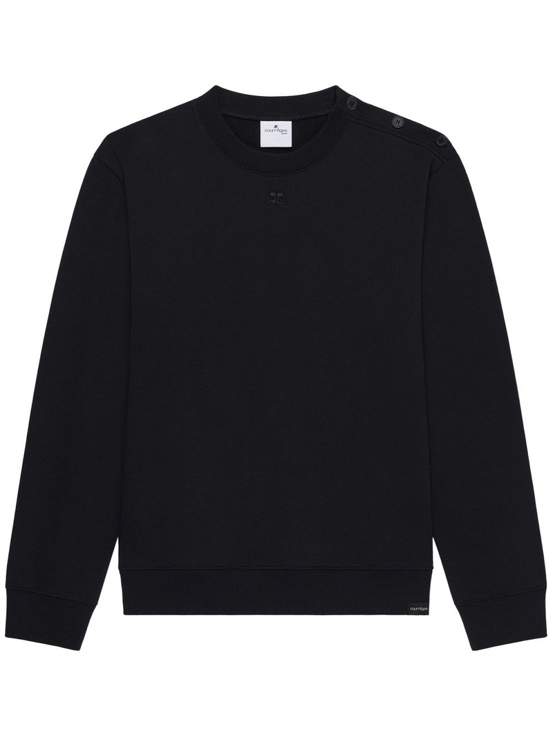 buttoned jersey sweatshirt 1