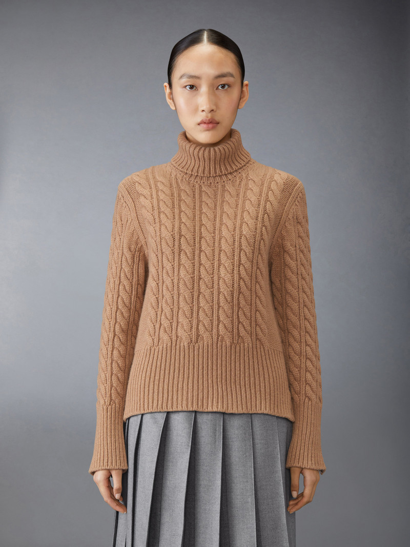 Thom Browne Classic Cashmere Cable Turtle Neck outlook
