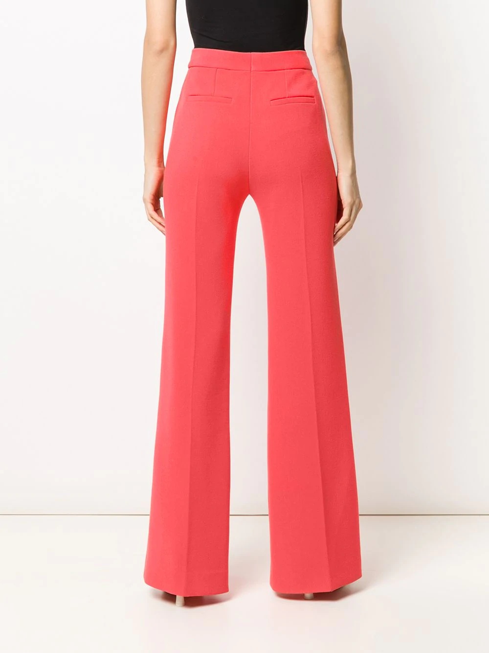 high waist flared leg trousers - 4