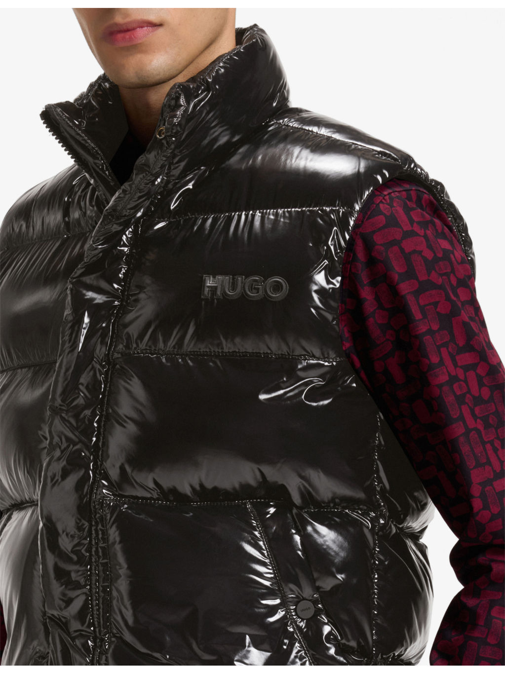Branded Glossy Shell Gilet - 5