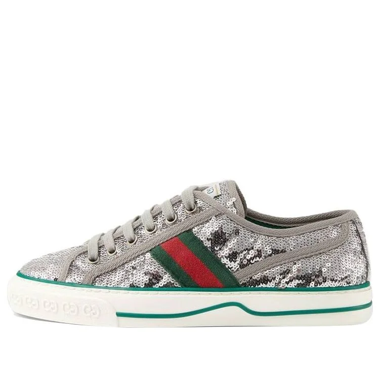 (WMNS) Gucci Tennis 1977 'Sequin - Silver' 646438-2MO10-8161 - 1