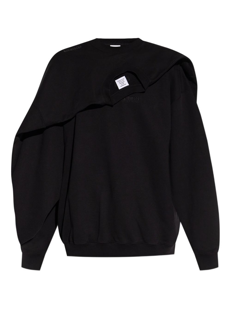 layered cotton sweatshirt 1