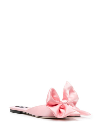MSGM oversize bow-detail slippers outlook