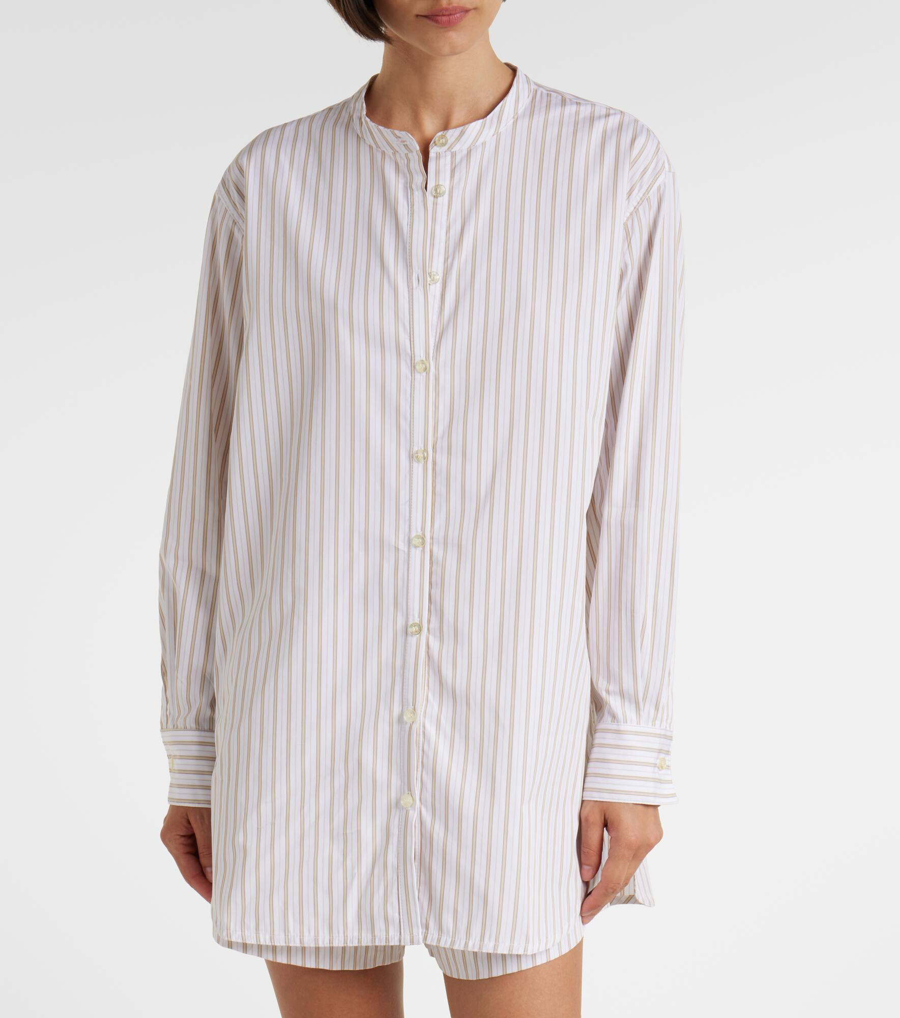 Yoshi striped cotton-blend shirt - 6