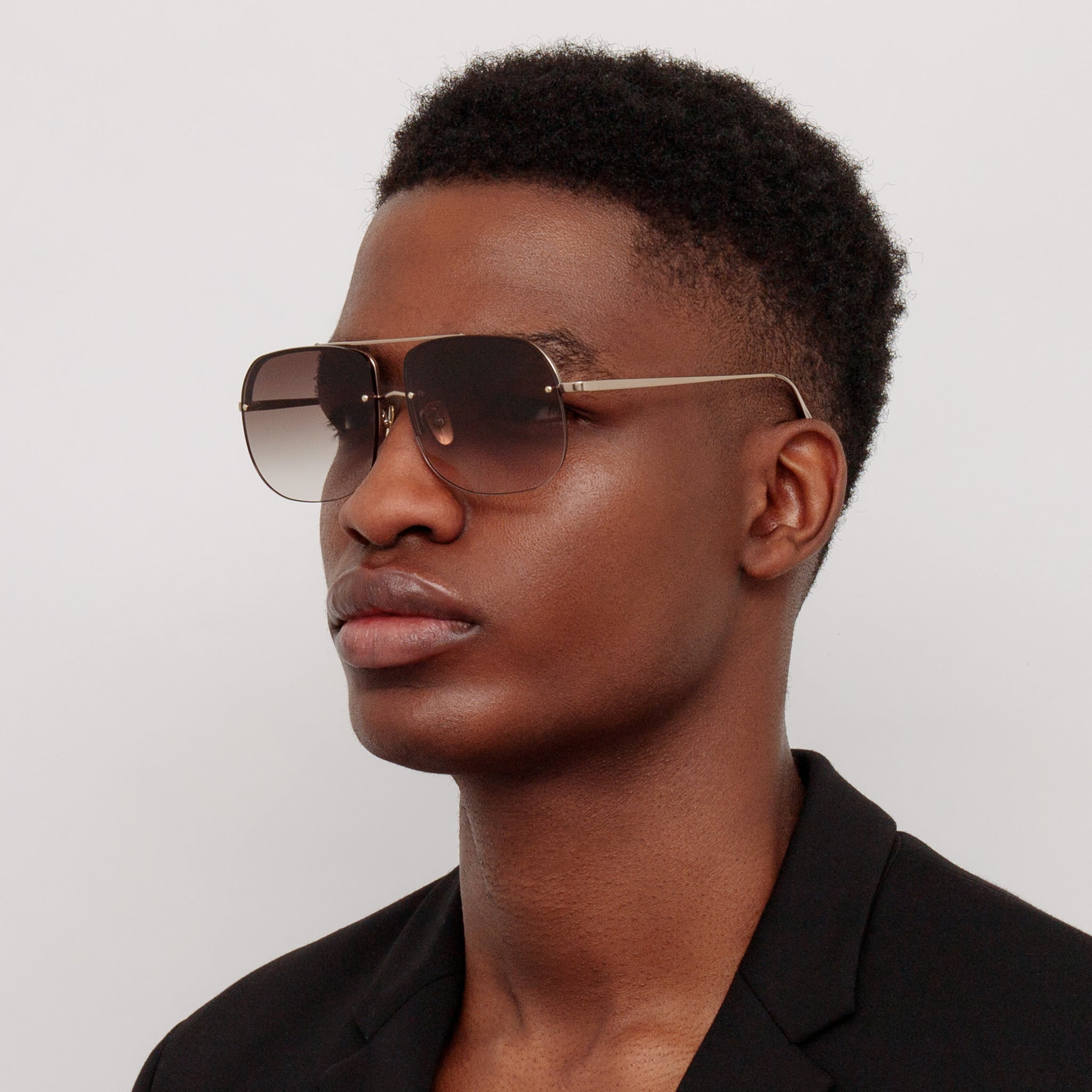 Seren Aviator Sunglasses in Light Gold - 5