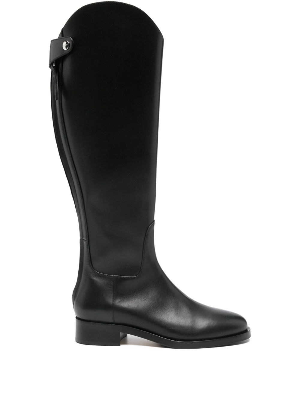 zip-detailng leather boots - 1