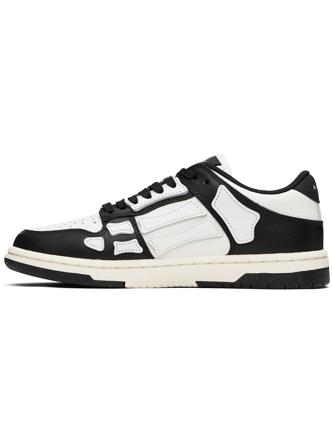 Black & White Skel-Top Low Sneakers - 3