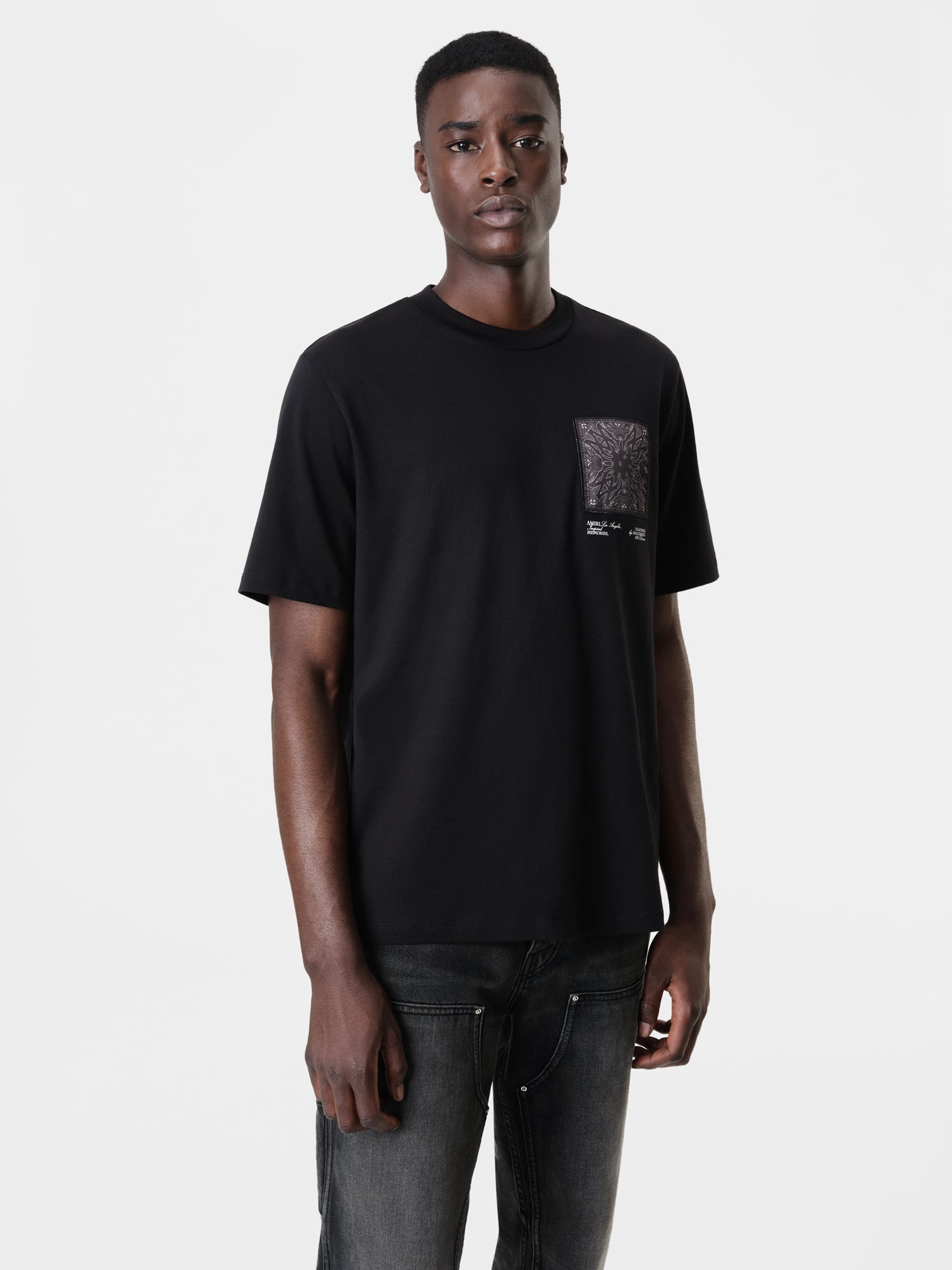 AMIRI MA BANDANA SILK APPLIQUE TEE | REVERSIBLE