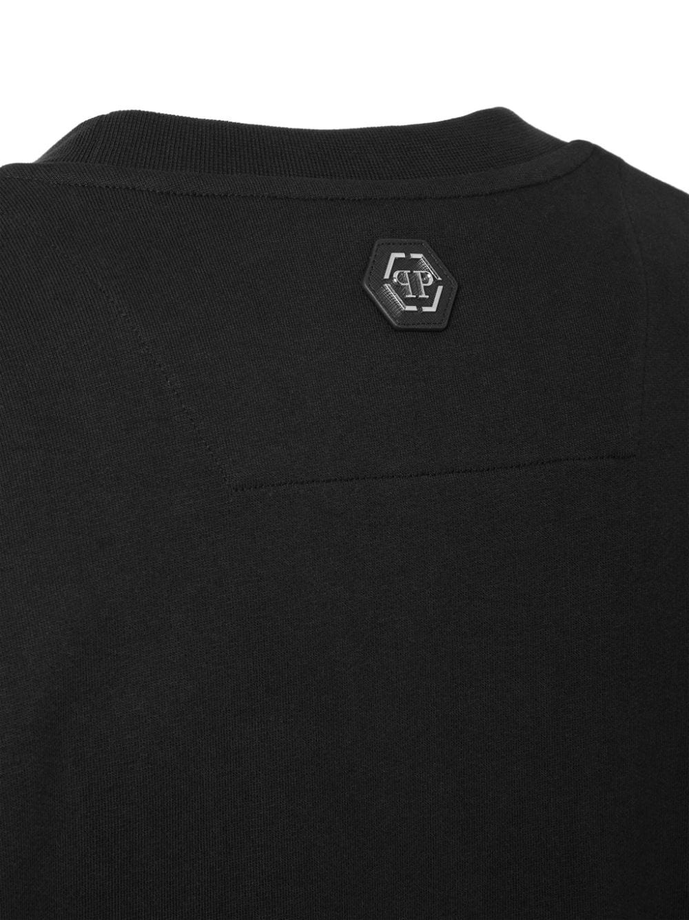 logo-embossed cotton sweatshirt - 3