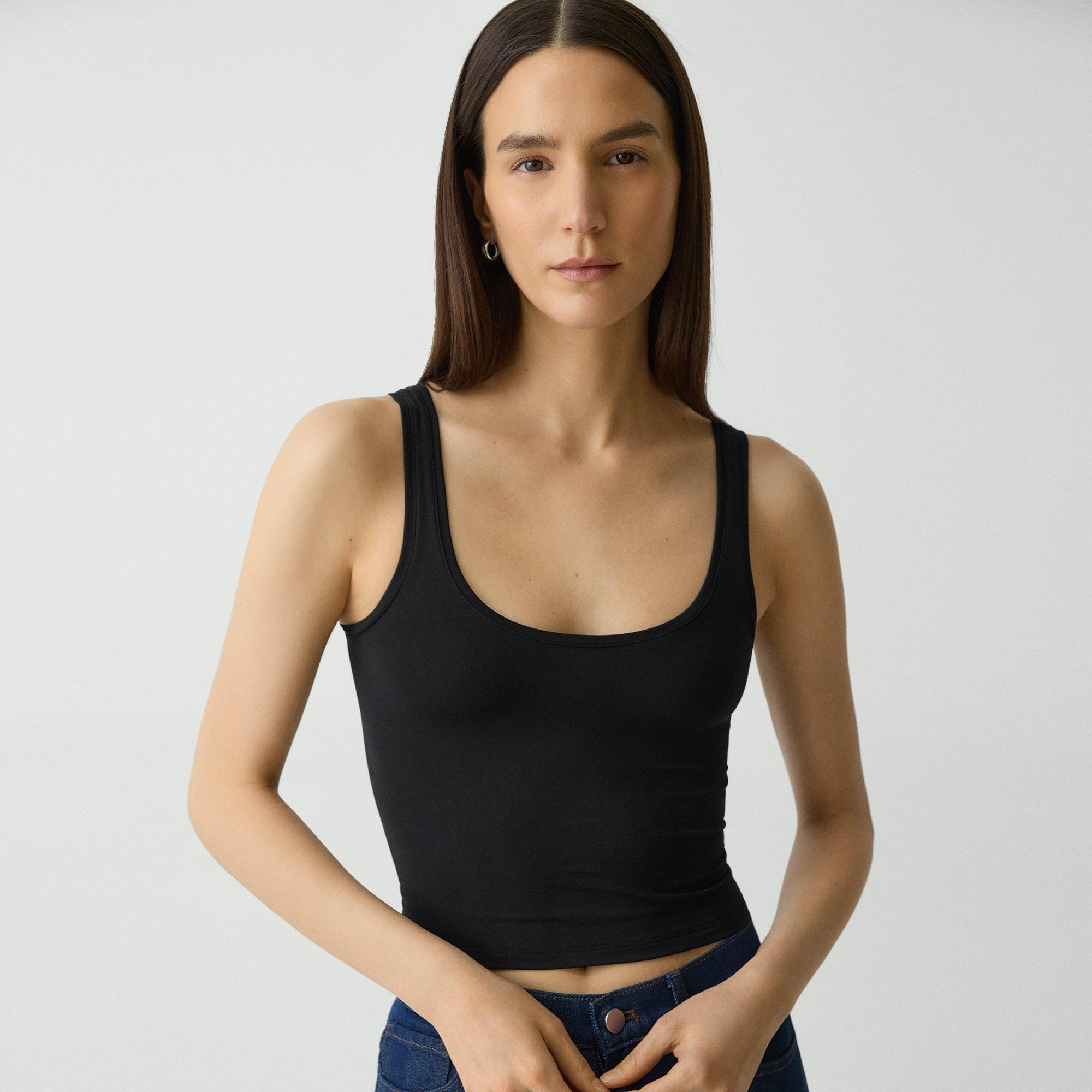 Scoop Neck Tank Top in Stretch Nylon - 5