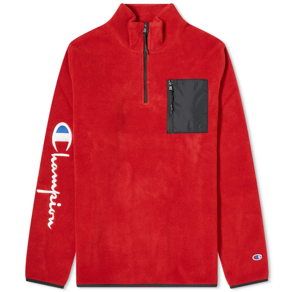 Champion Reverse Weave Script Arm Half Zip Fleece - 1