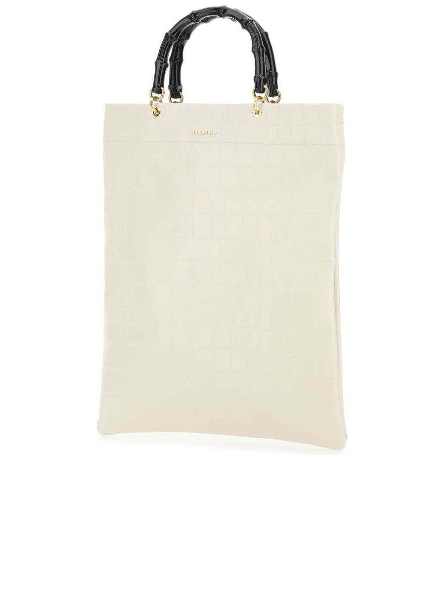 Ivory Leather Medium Shopping Bag - 2