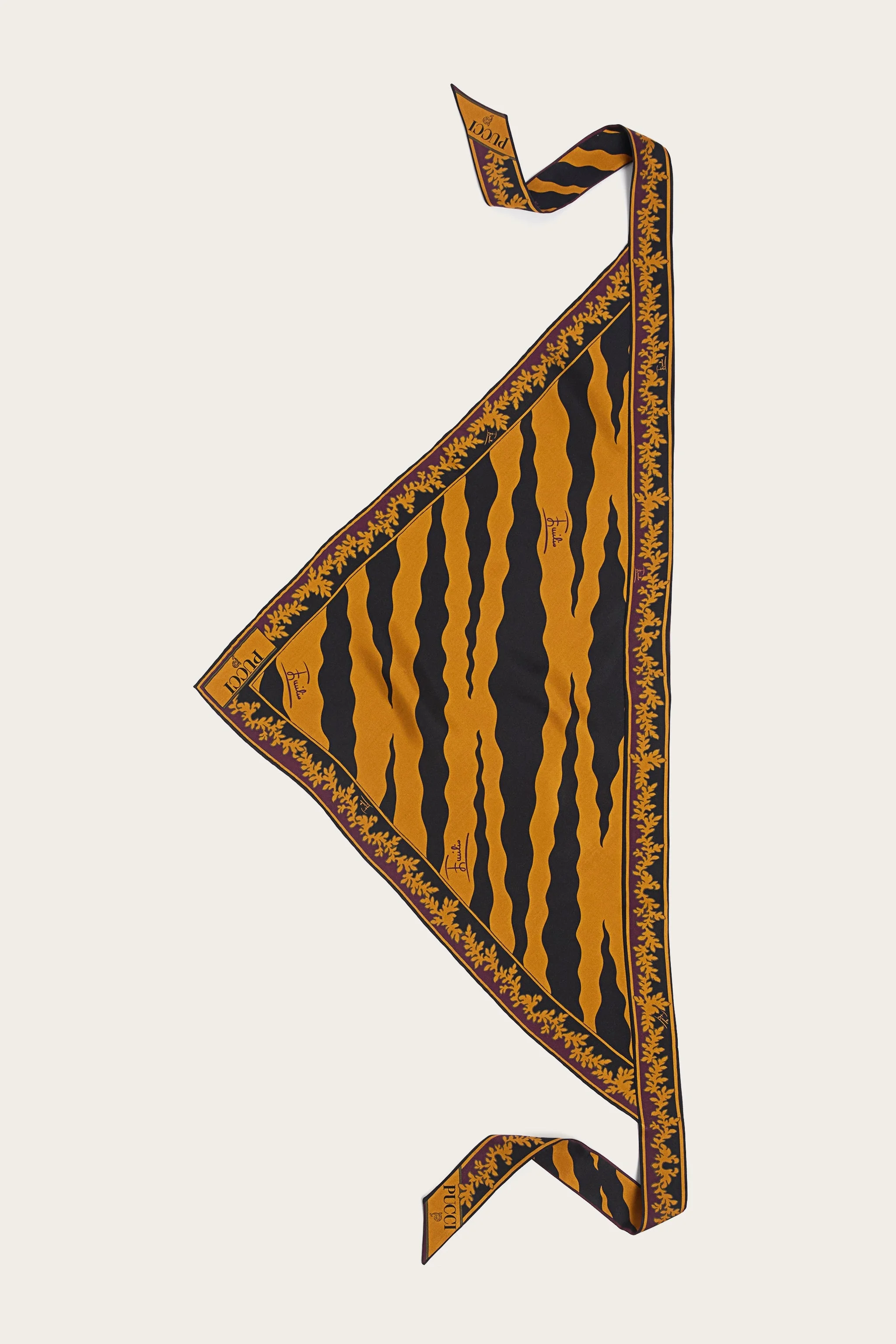 FIAMME PRINT SILK TRIANGLE SCARF - 1