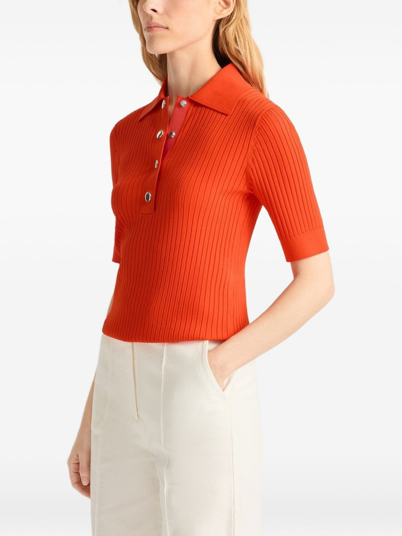 Vera ribbed polo top 4