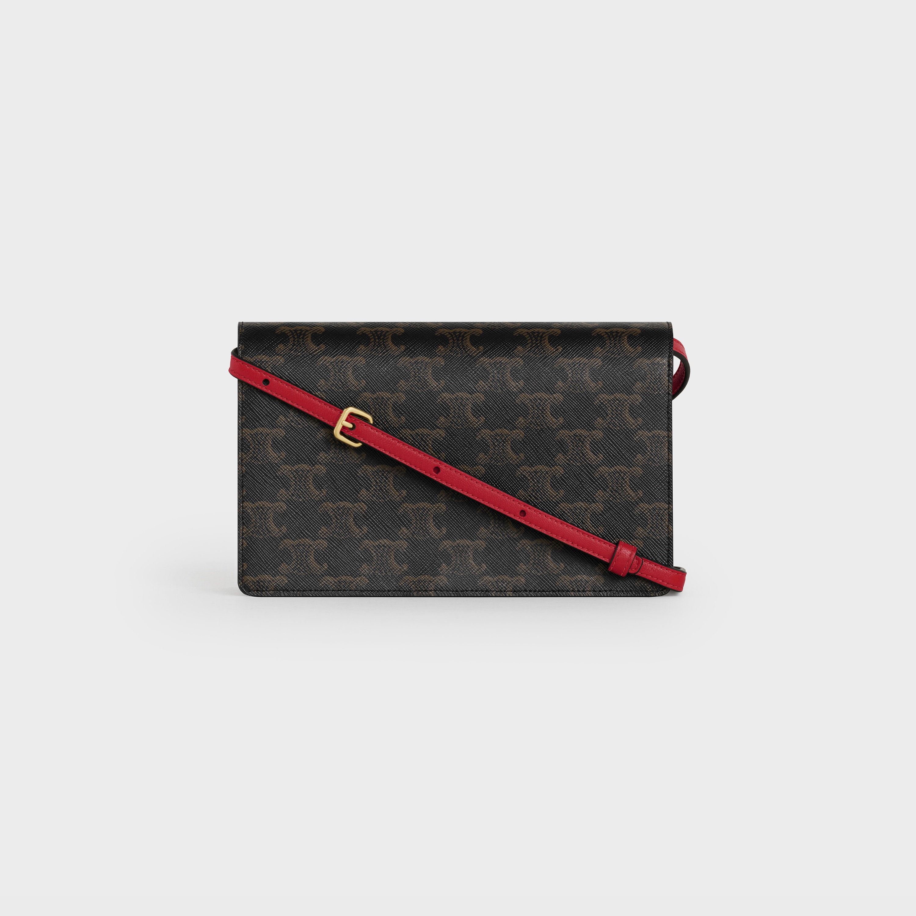 WALLET ON STRAP IN TRIOMPHE CANVAS AND LAMBSKIN - 3