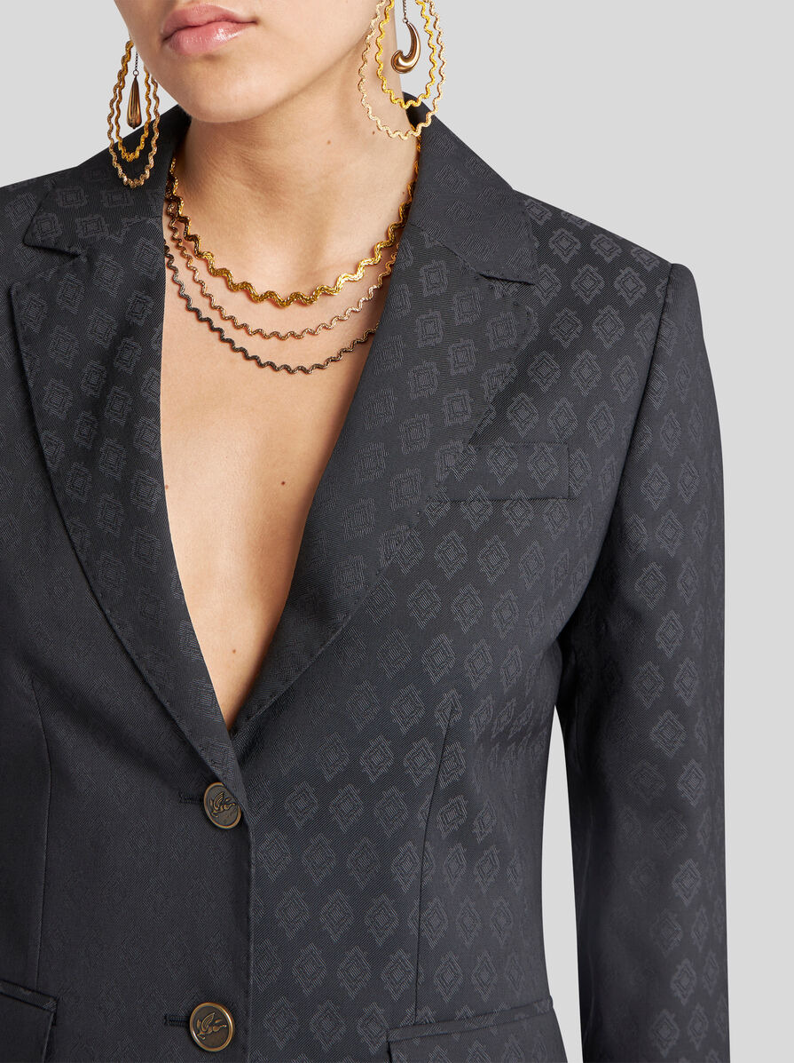WOOL JACQUARD JACKET - 2