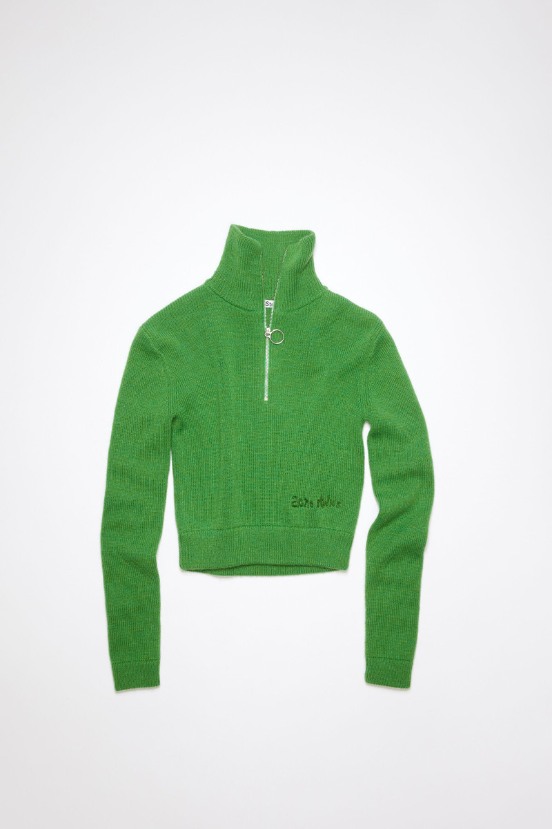 Half zip knit jumper - Green 6