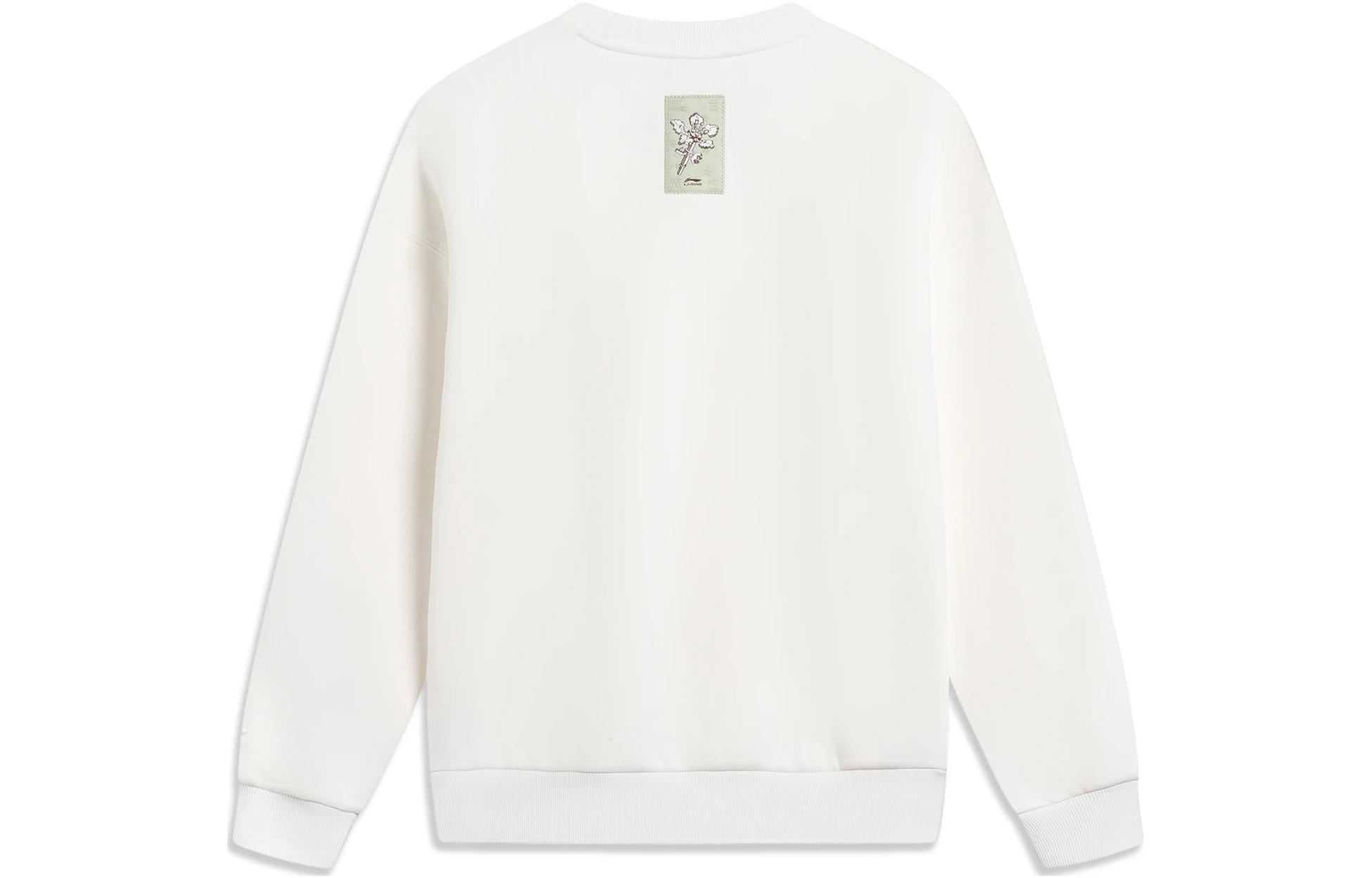 (WMNS) Li-Ning Chinese Culture Floral Graphic Sweatshirt 'White' AWDT760-2 - 2