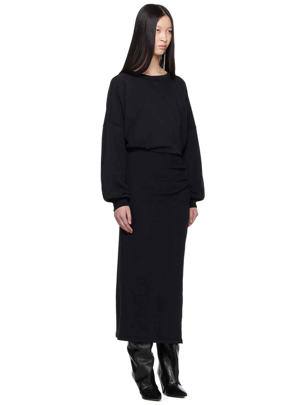 Black Salomon Midi Dress - 2