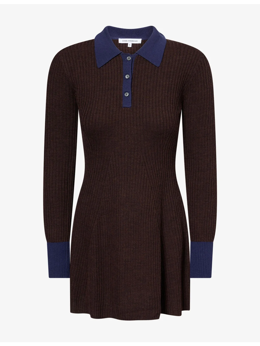 The Knitted Polo Wool Mini Dress - 1