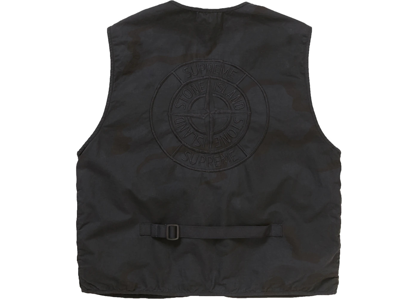 Supreme Stone Island Camo Cargo Vest Black Camo - 2