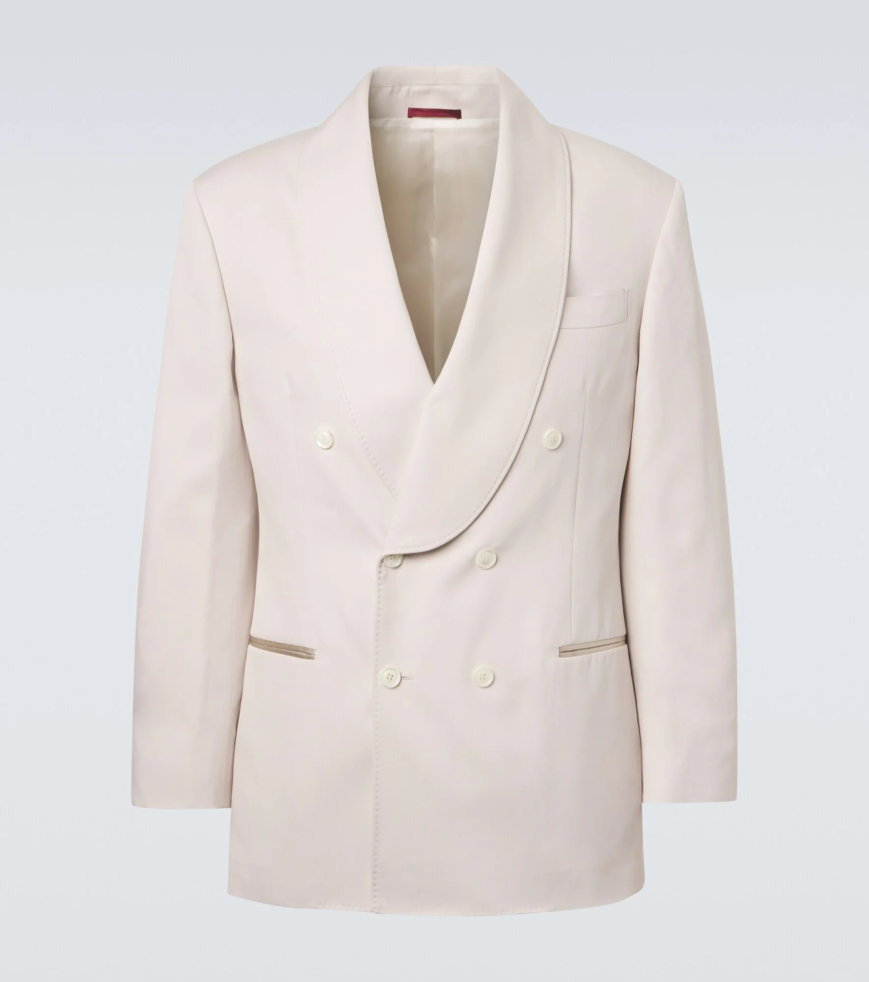 Double-breasted silk blazer - 1