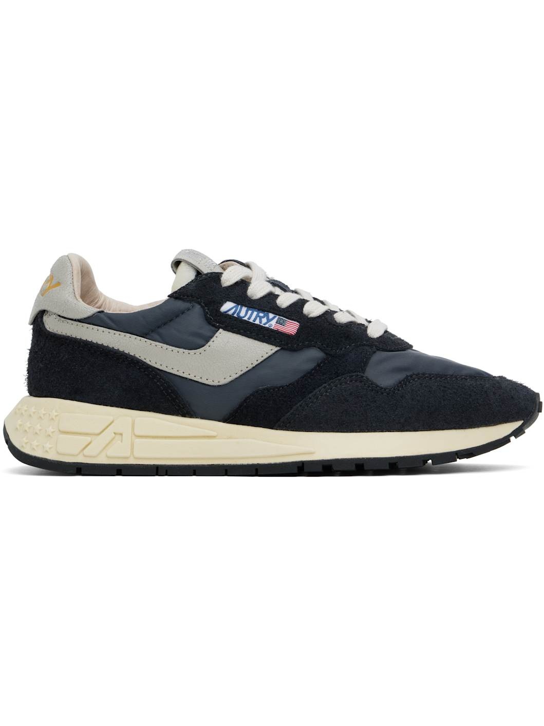 Black & Gray Reelwind Low Sneakers - 1