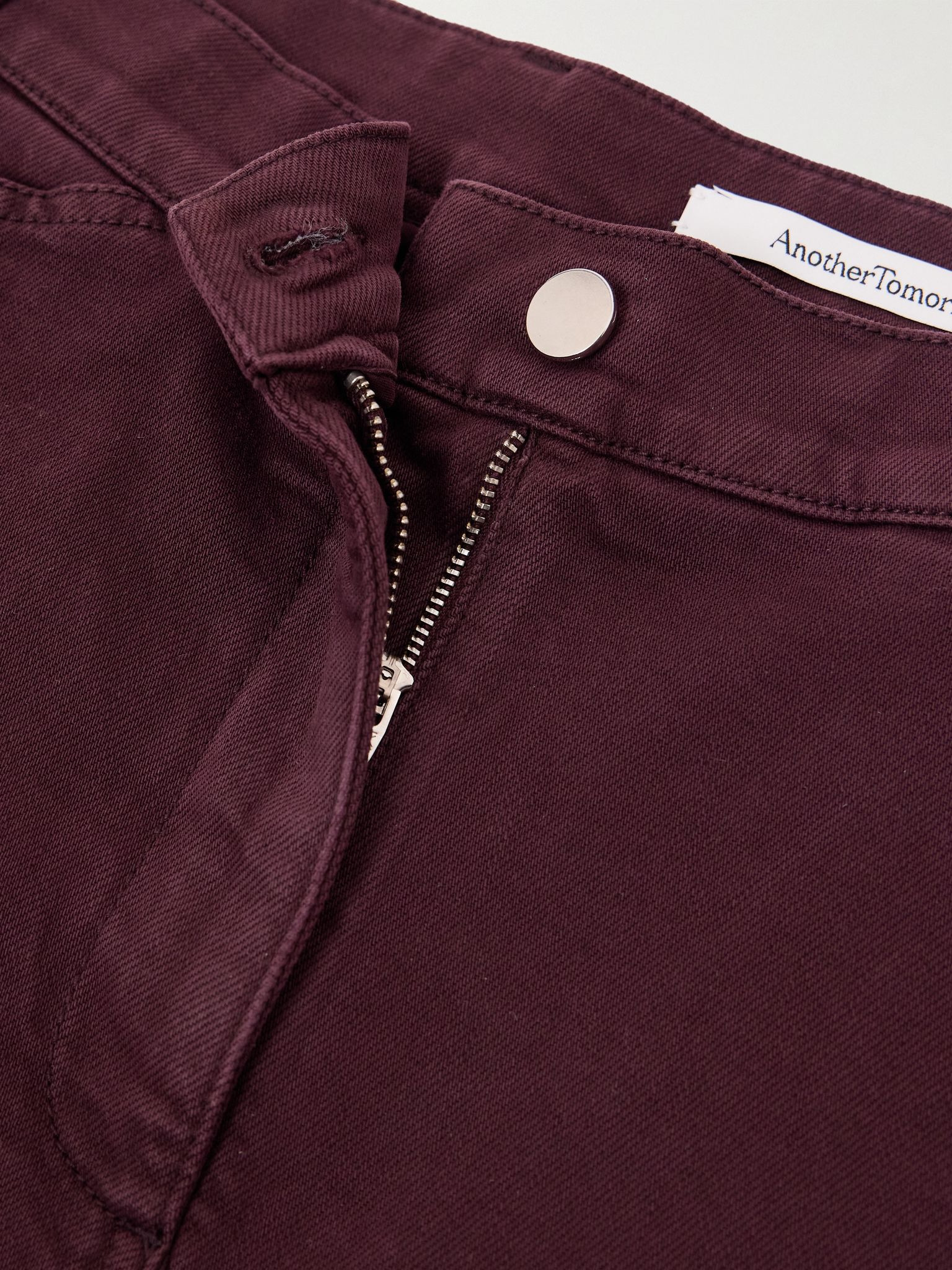 Organic wide-leg jeans Burgundy - 5