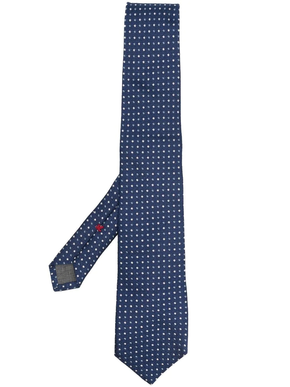 embroidered-pattern detail tie - 1