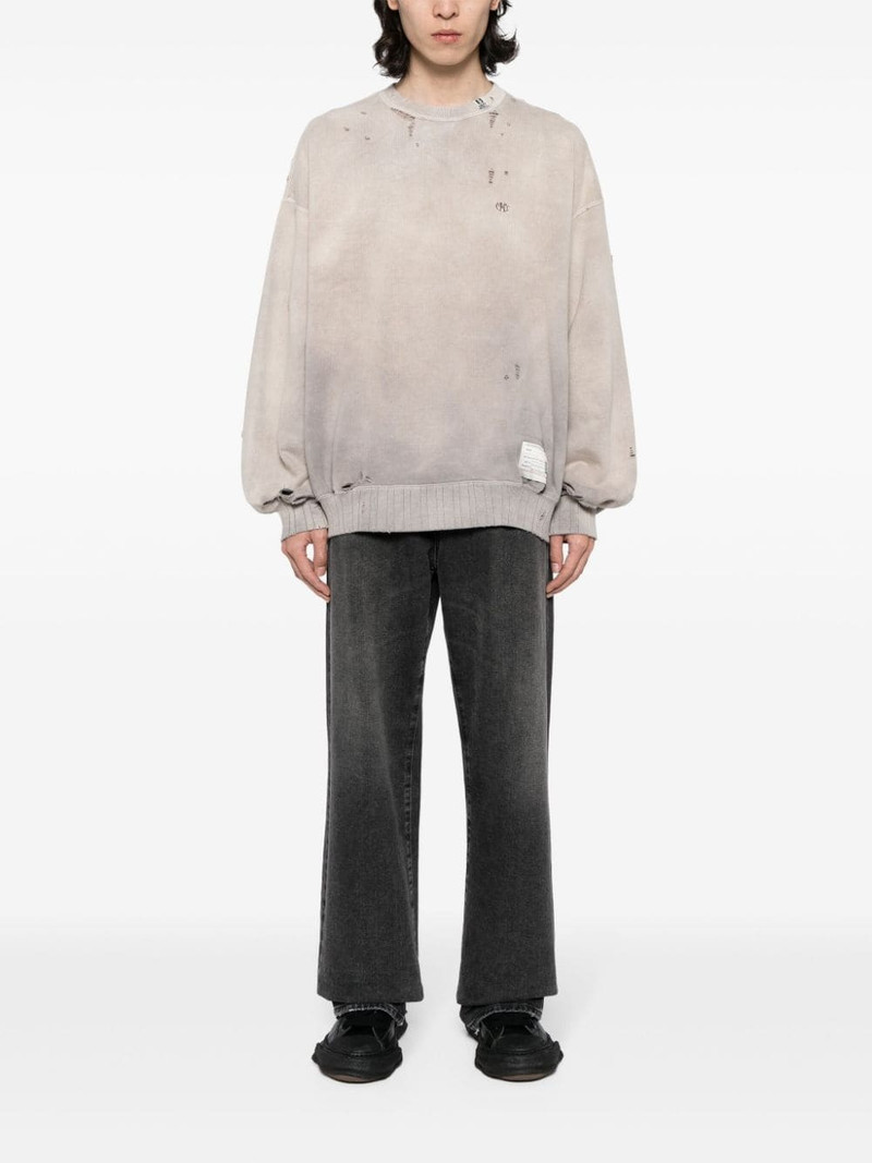 Maison MIHARAYASUHIRO faded-effect cotton sweatshirt outlook