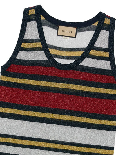 GUCCI striped fine-knit top outlook