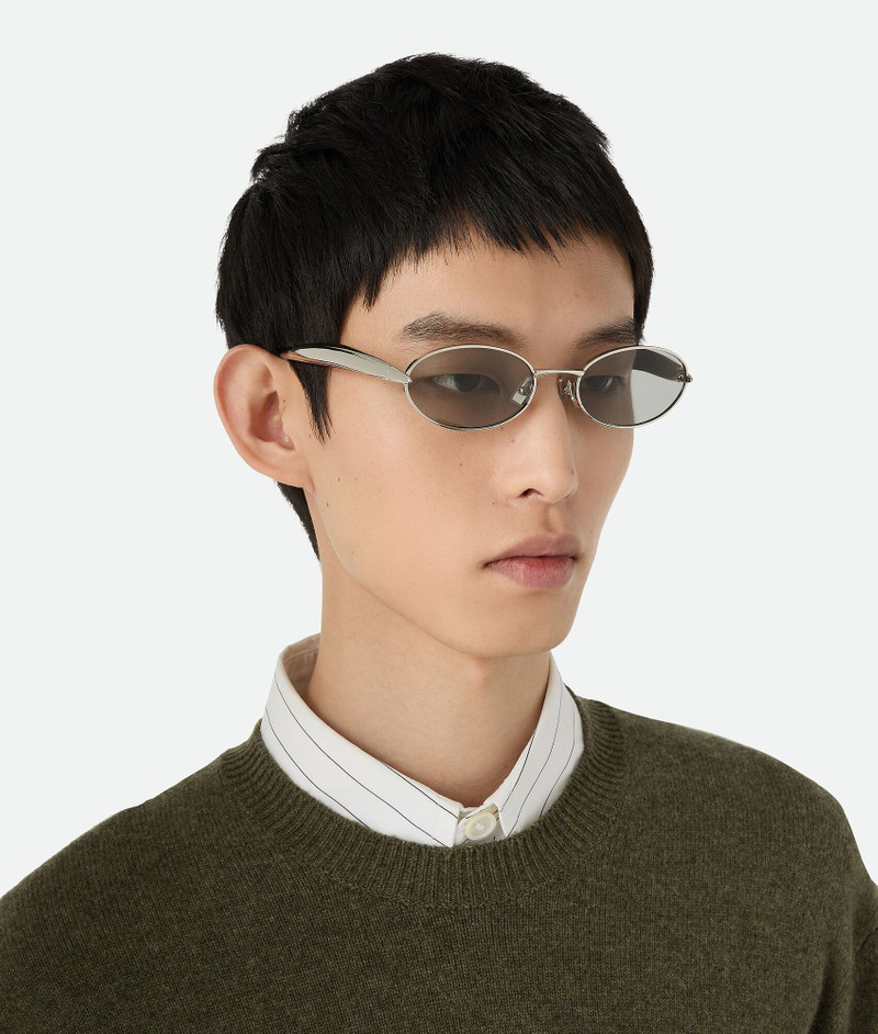 Bottega Veneta Sardine Oval Sunglasses outlook