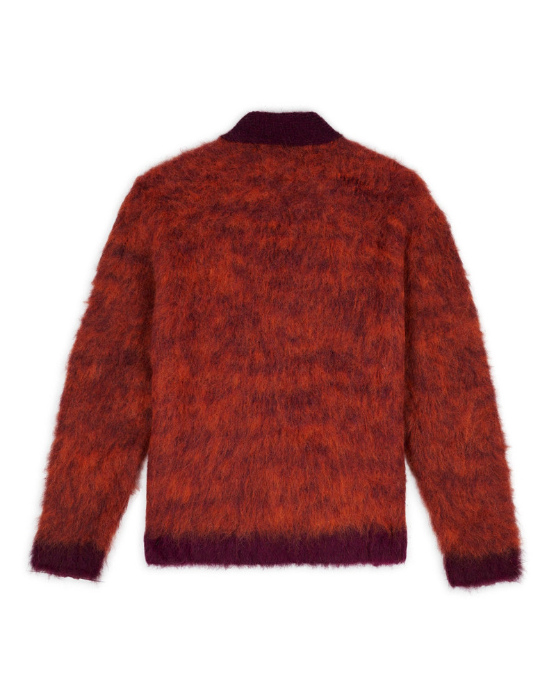 BRAIN DEAD Marled Alpaca Cardigan - Purple outlook