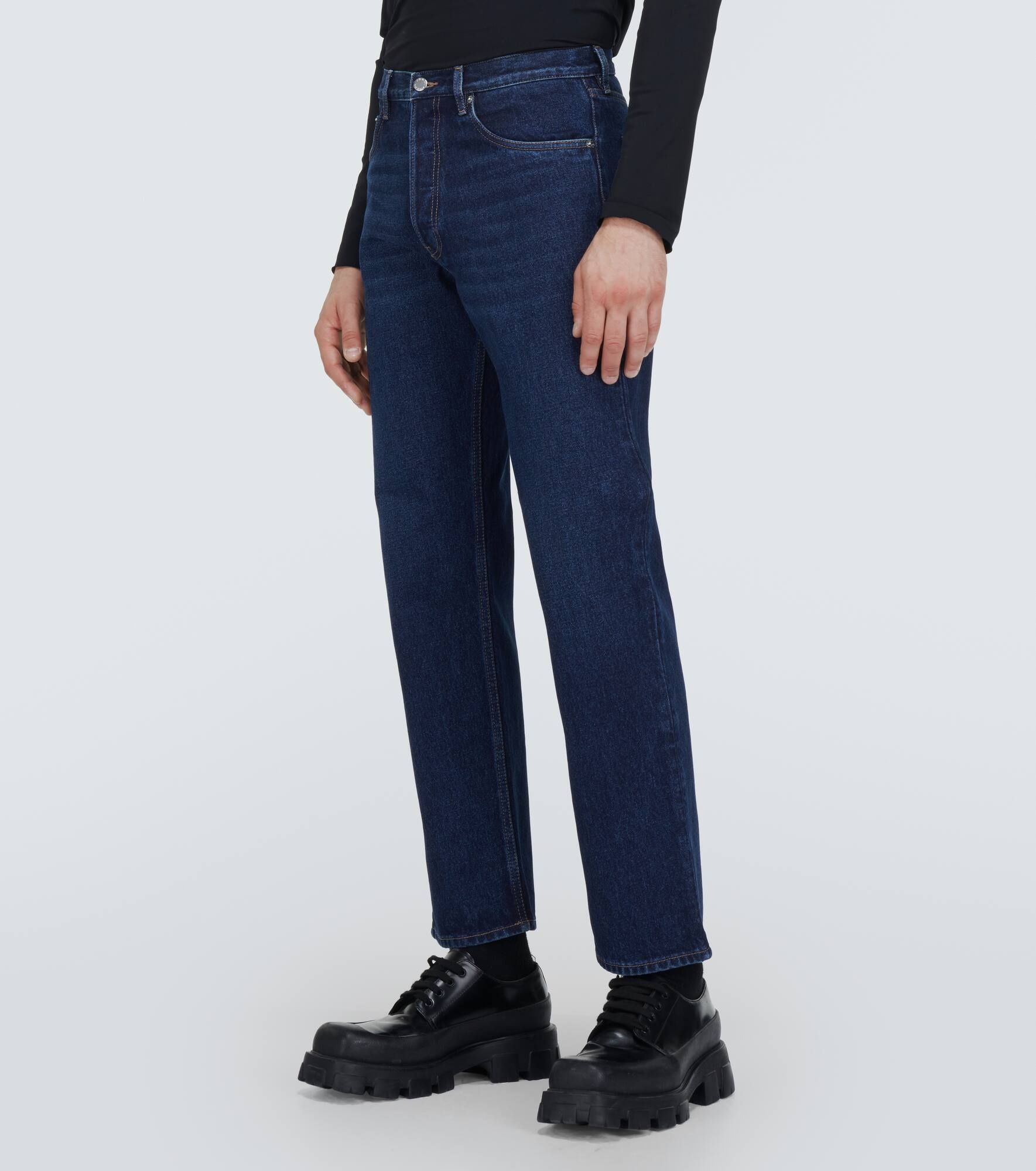 Mid-rise straight jeans - 3