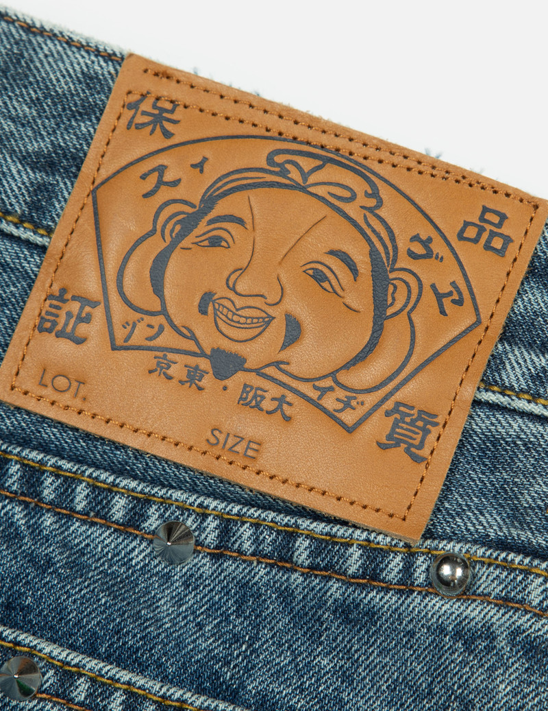 ALLOVER STUDS AND PINS LOOSE FIT DENIM JOGGERS 10