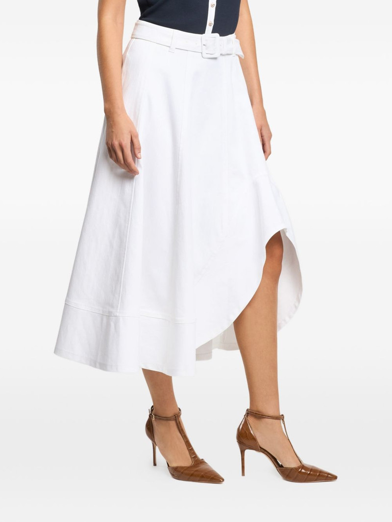Zelda Jean belted asymmetric midi skirt 4