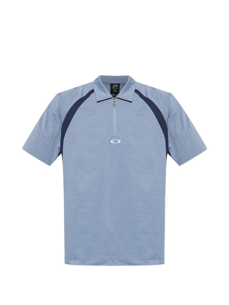 zip detail colour-block polo shirt 1