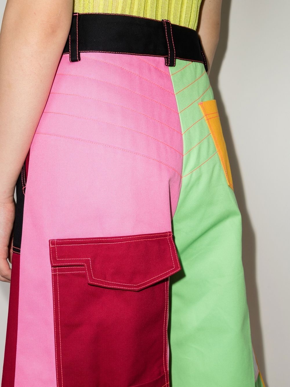 multi-panel cropped trousers - 4