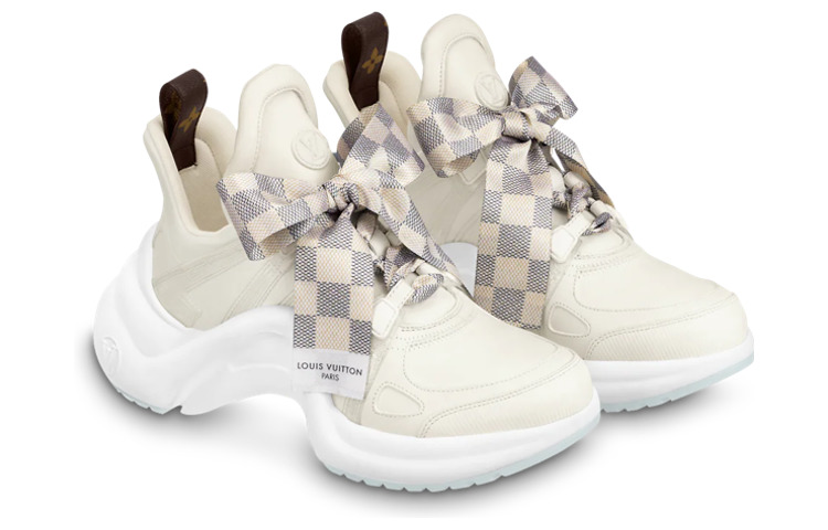 (WMNS) LOUIS VUITTON Archlight 1.0 Sneakers 'Cream White with Plaid Ribbon' 1AB43V - 2