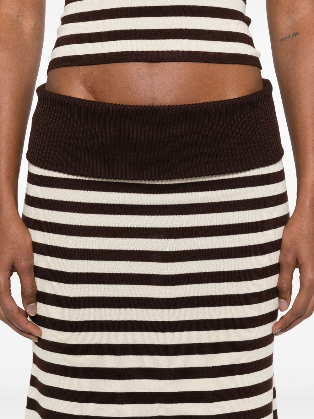 striped midi skirt - 5