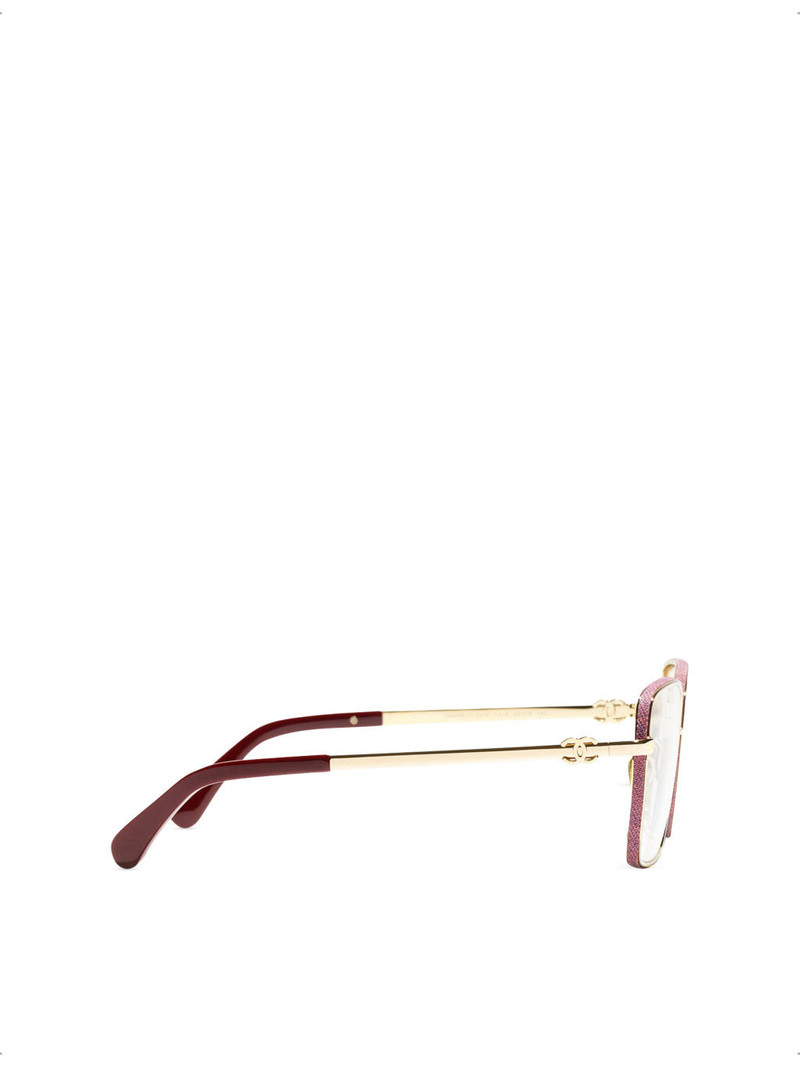 CH2219 Rectangle Metal Clear Optical Glasses 4