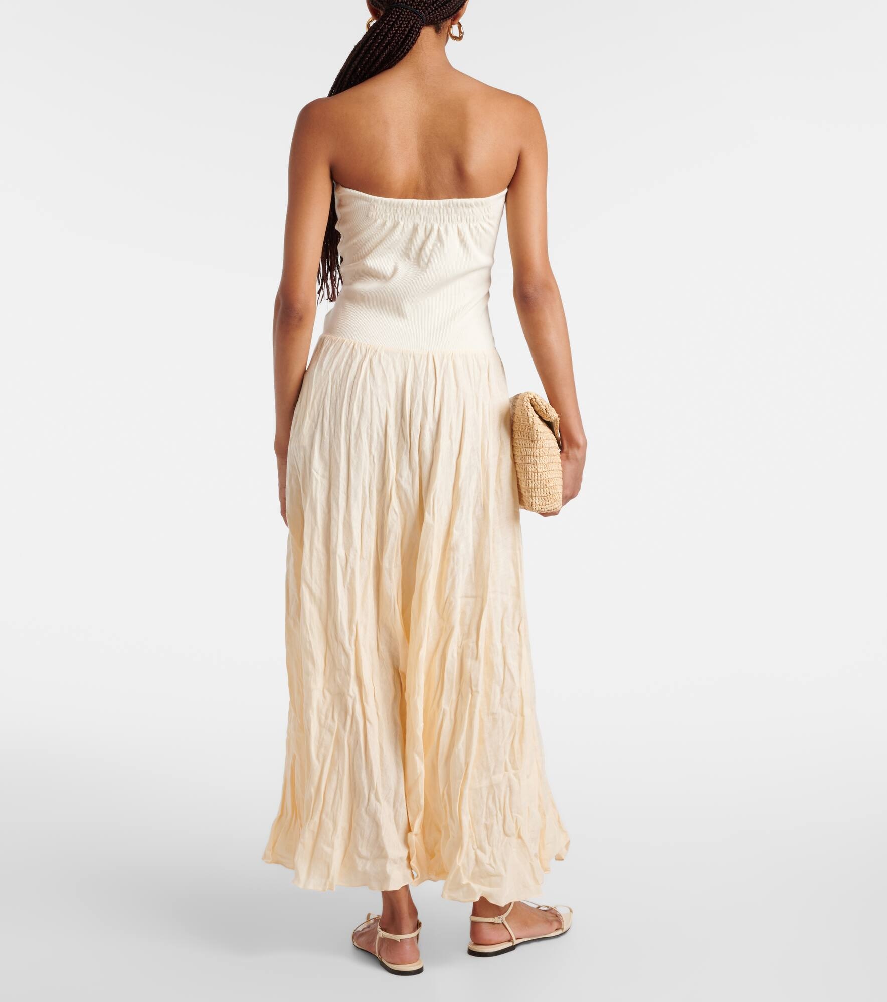 Linen-blend maxi dress - 3