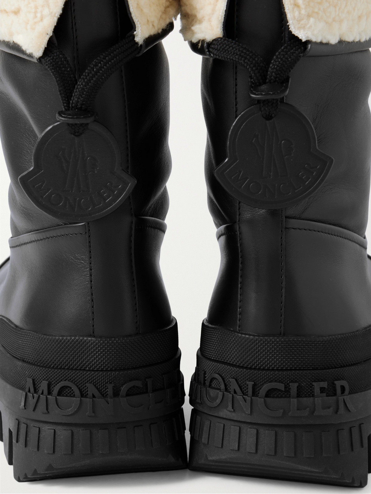 Moscova Faux Fur-trimmed Leather Ankle Boots - 4