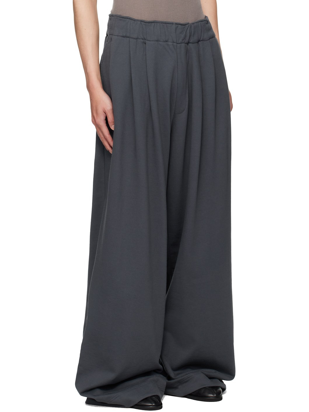 Blue Pleated Sweatpants - 2