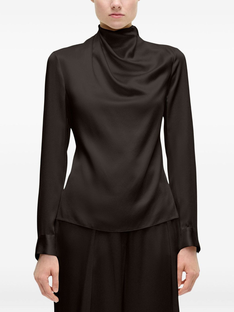 ADAM LIPPES Mizner high-neck charmeuse top outlook