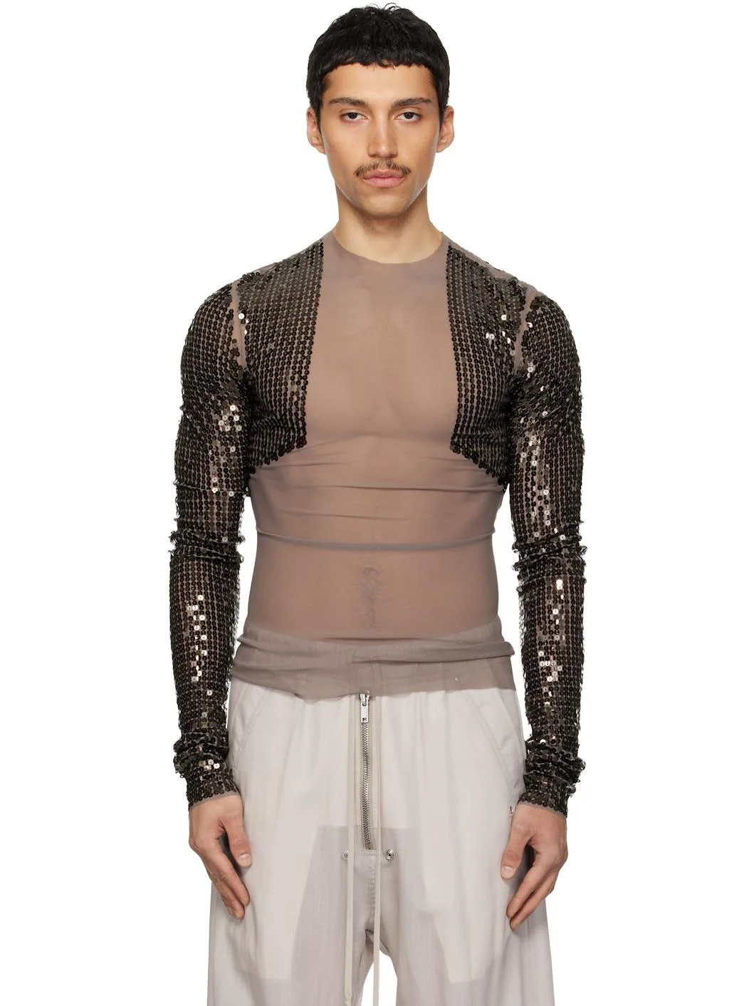 Gray & Bronze Temple Dennis T Top - 1