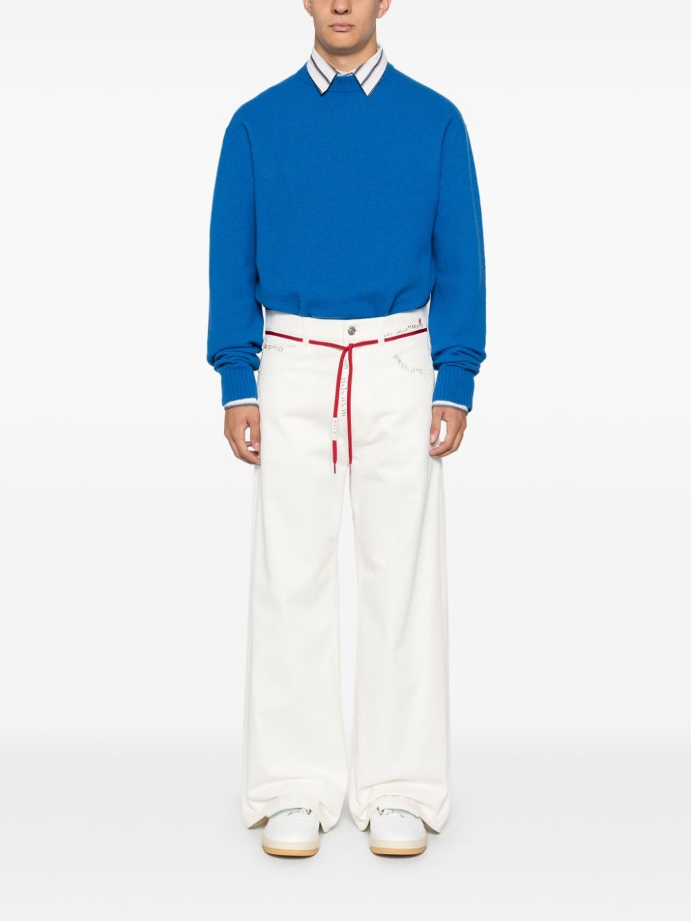 MARNI COTTON DRILL TROUSERS Pants White "WHITE" - 2