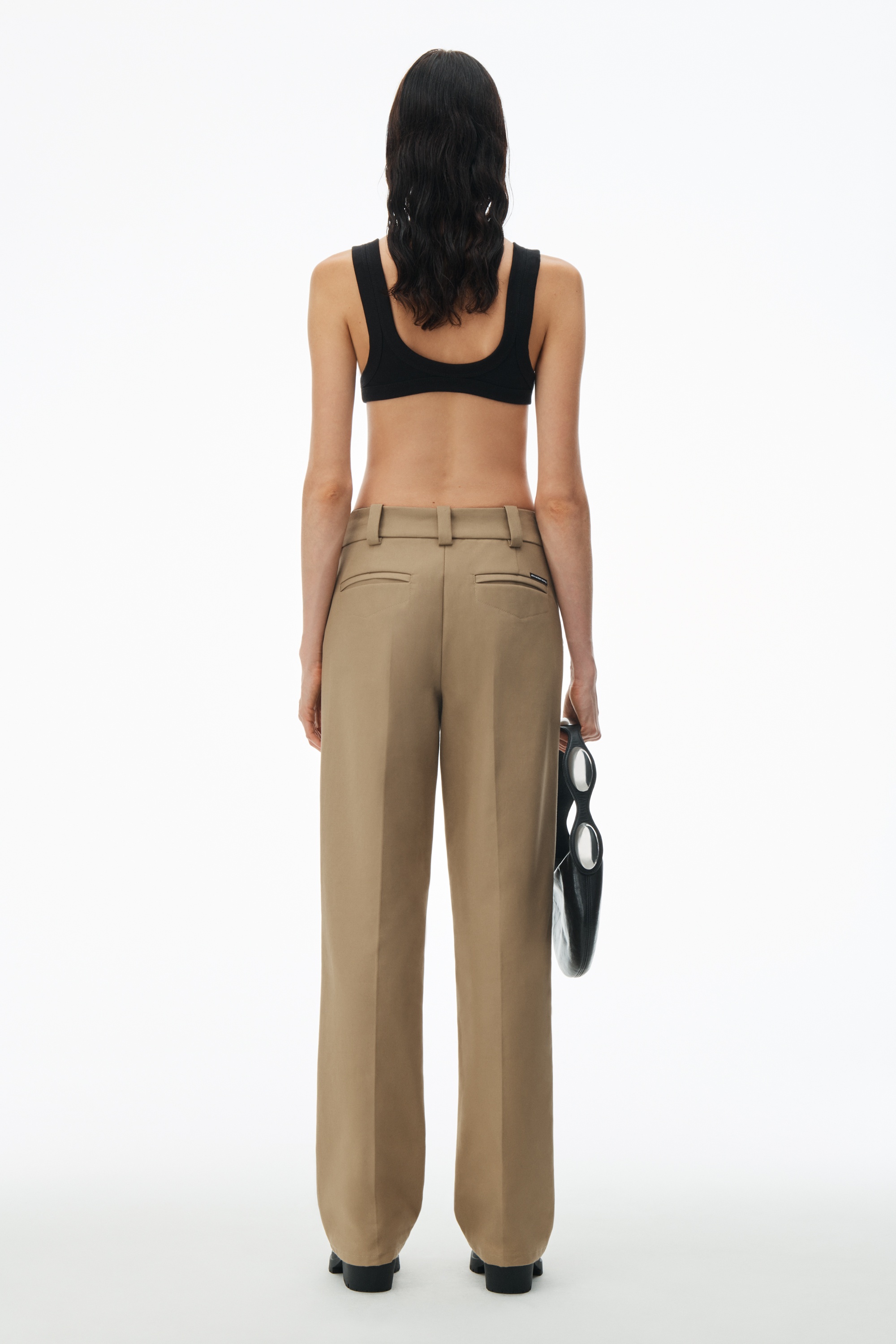 straight leg pant in cotton twill - 4