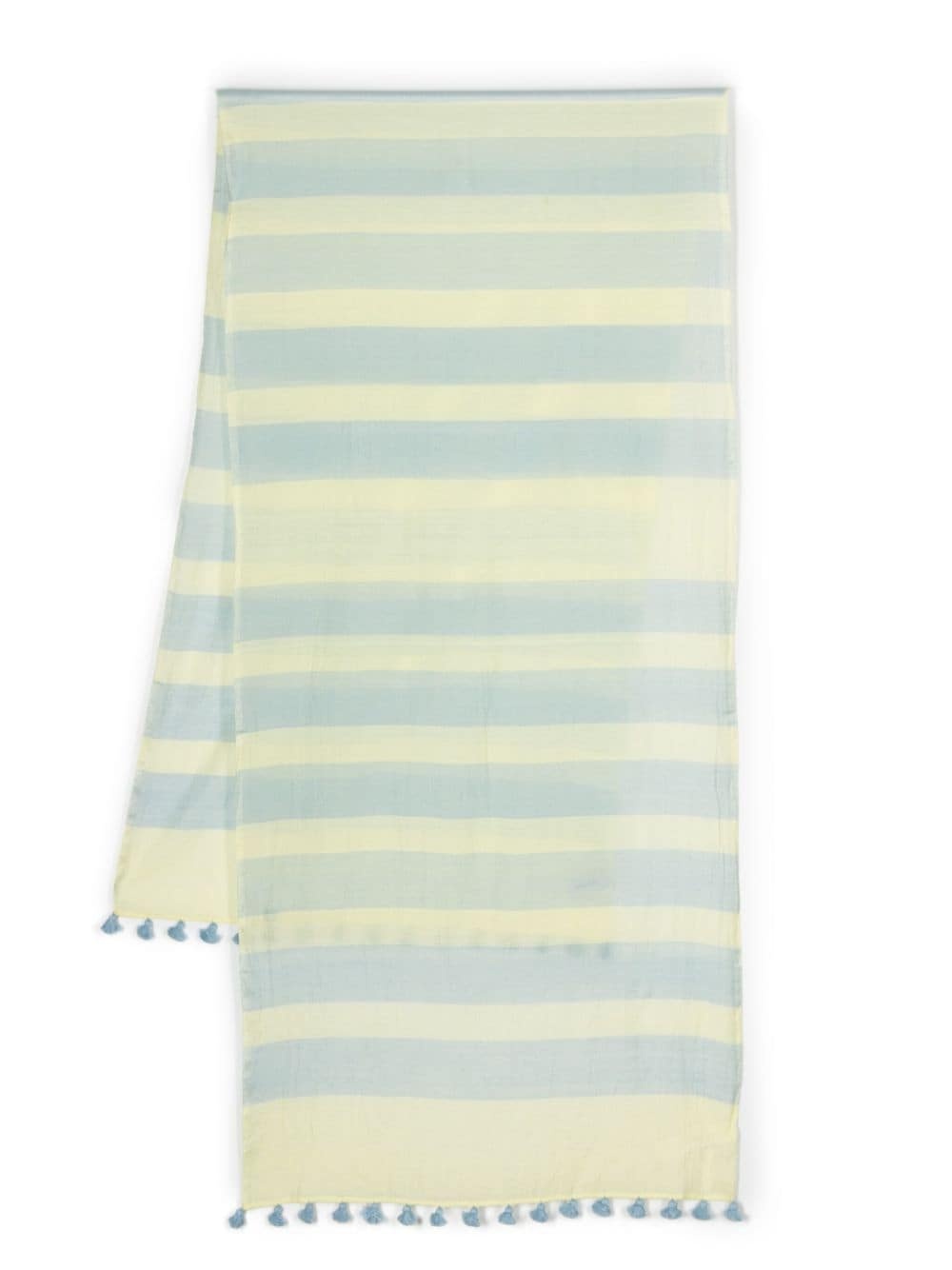 stripe cotton silk scarf - 1