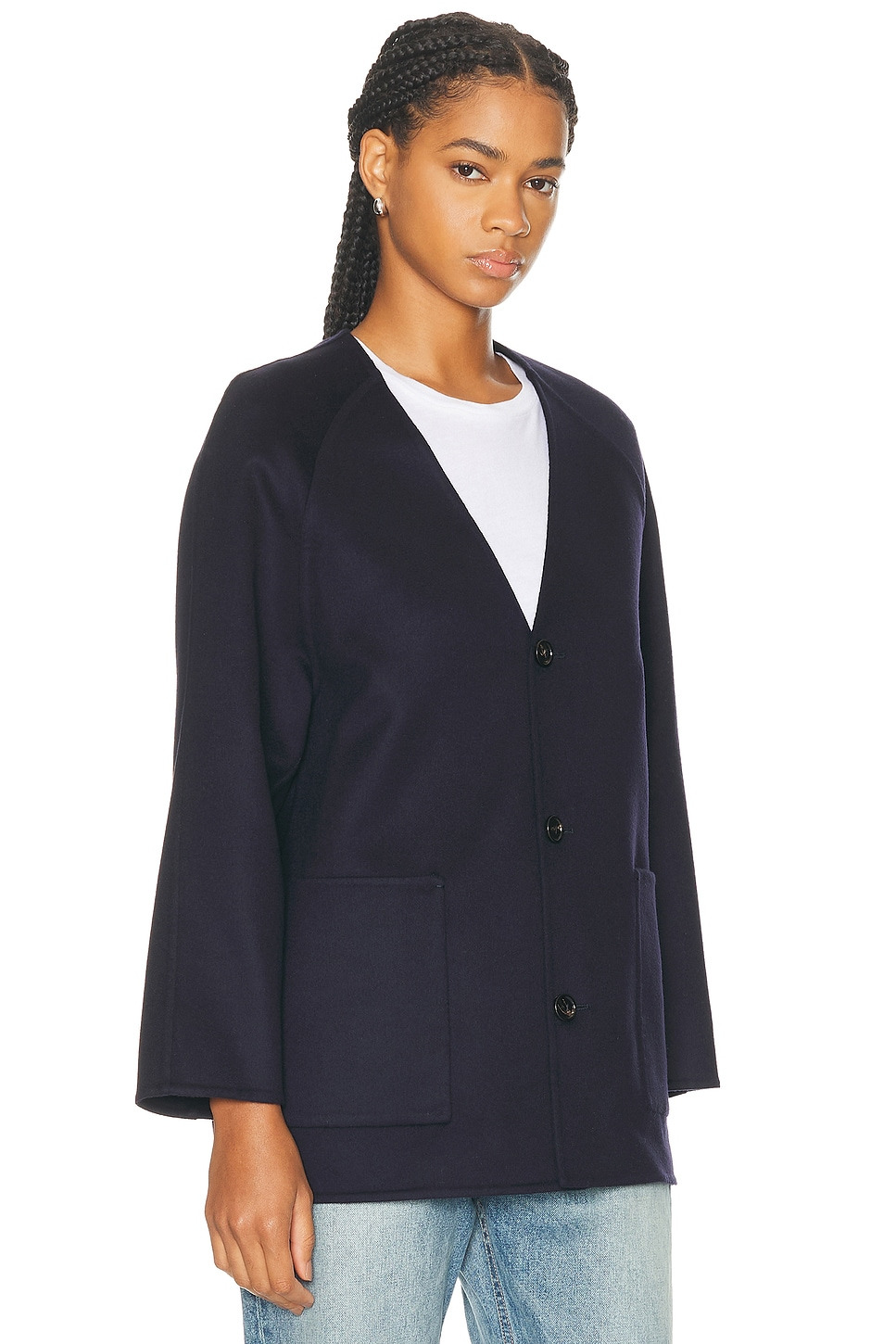 Collarless Coat - 2